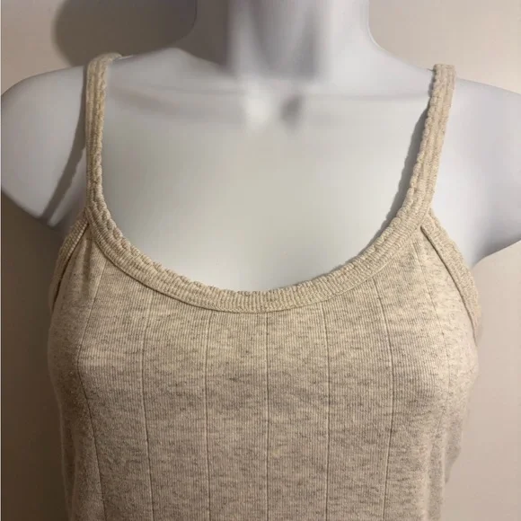 Vintage Chicos Casual Heather Gray Ribbed Tank - Picture 5 of 6